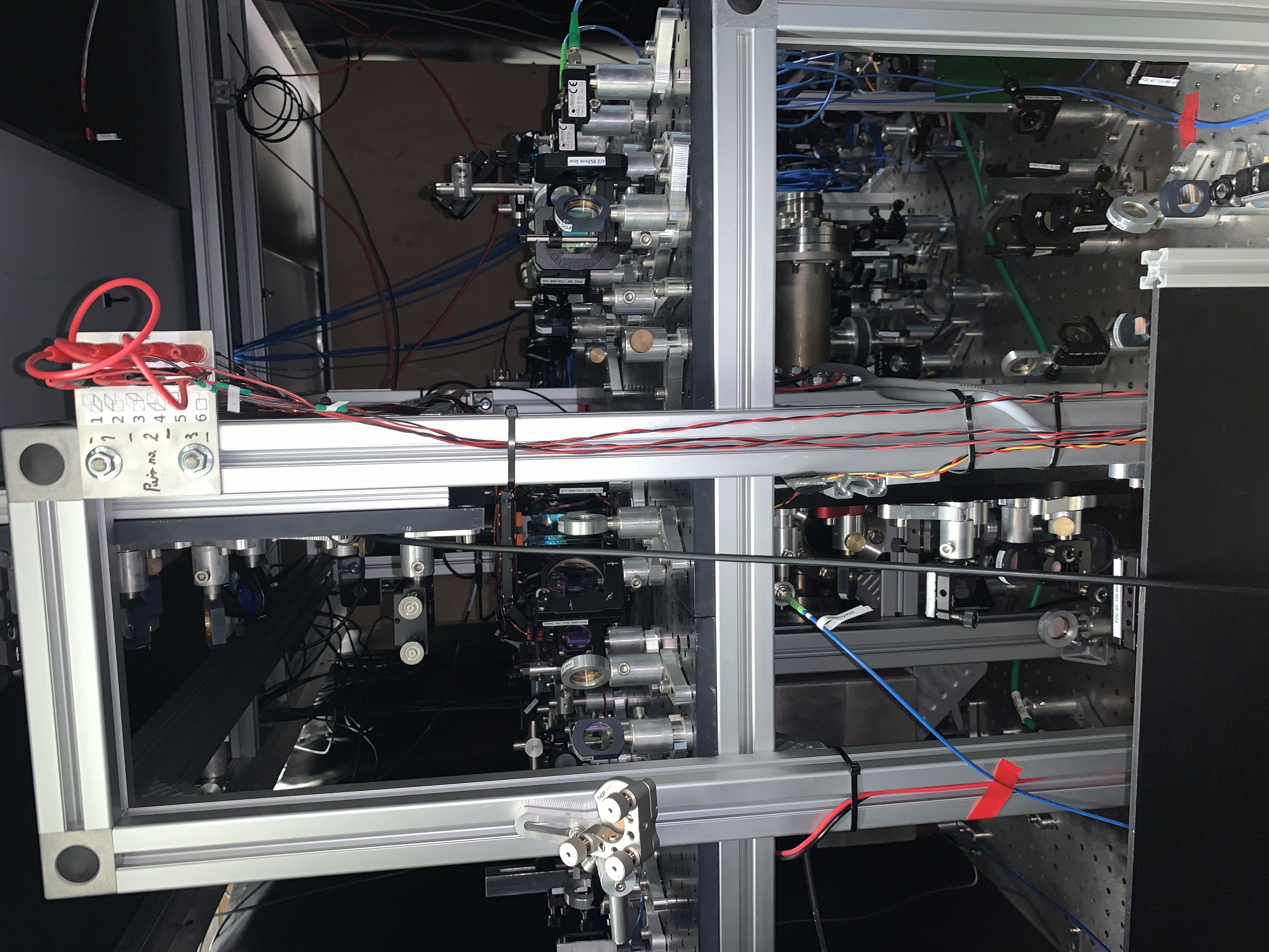 Atomic physics table setup