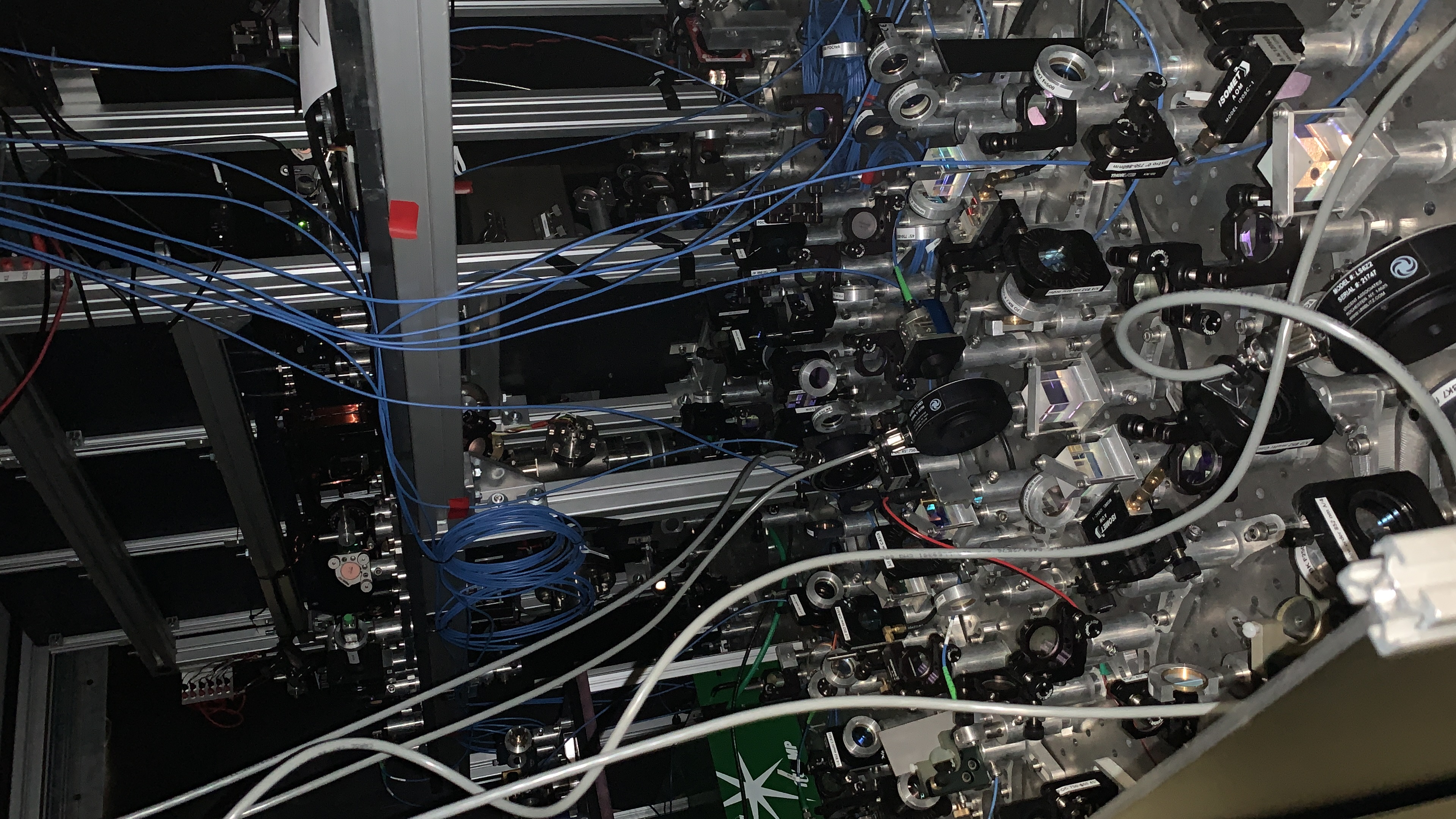 Atomic physics table setup from another angle